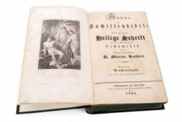 Haus-Familienbibel, Prachtausgabe 1831 Frontispiz mit Radierung von Jos. Stöber nach einer Vorlage