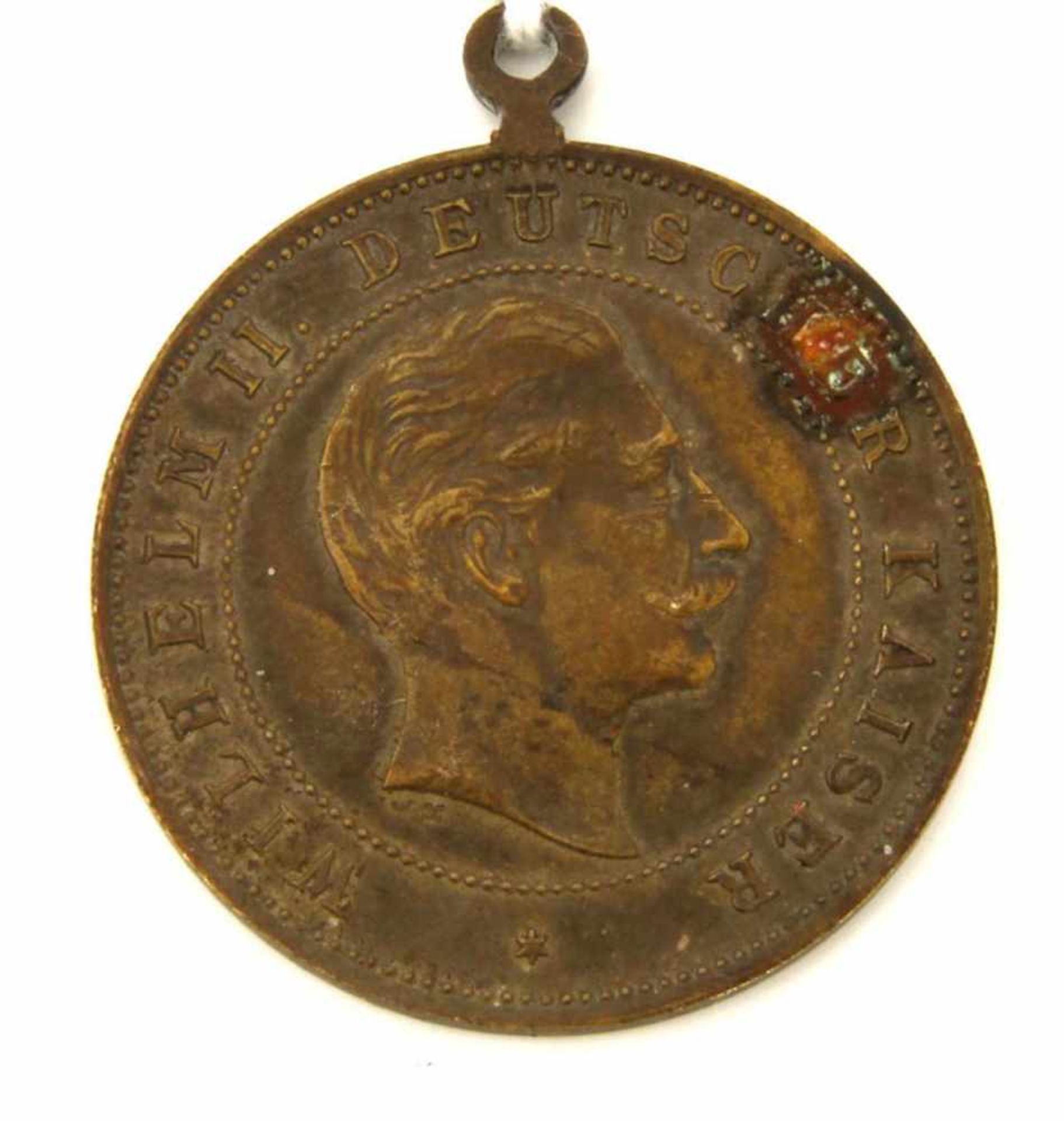 Medaille "Helgoland" 1890 "Deutschlands jüngste Erwerbung " 1890, Helgoland. Wilhelm II. Deutscher
