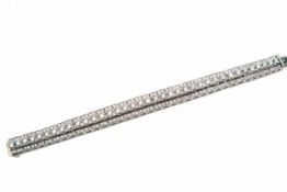 Elegantes Brillant-Diamant-Armband, Art Déco 750er Weißgold. Band zur Schließe sich leicht