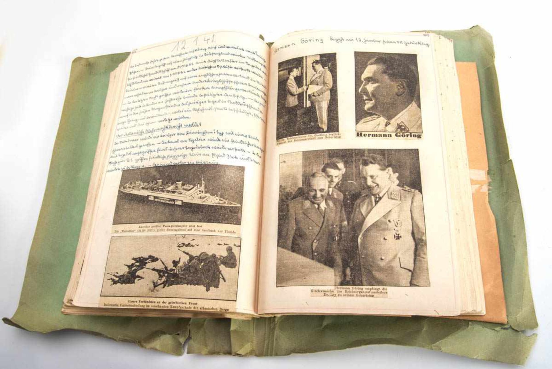 Chronik von 1939 - 1943 Handschriftliche tägliche Dokumentation der Zeitgeschichte mit - Bild 3 aus 6