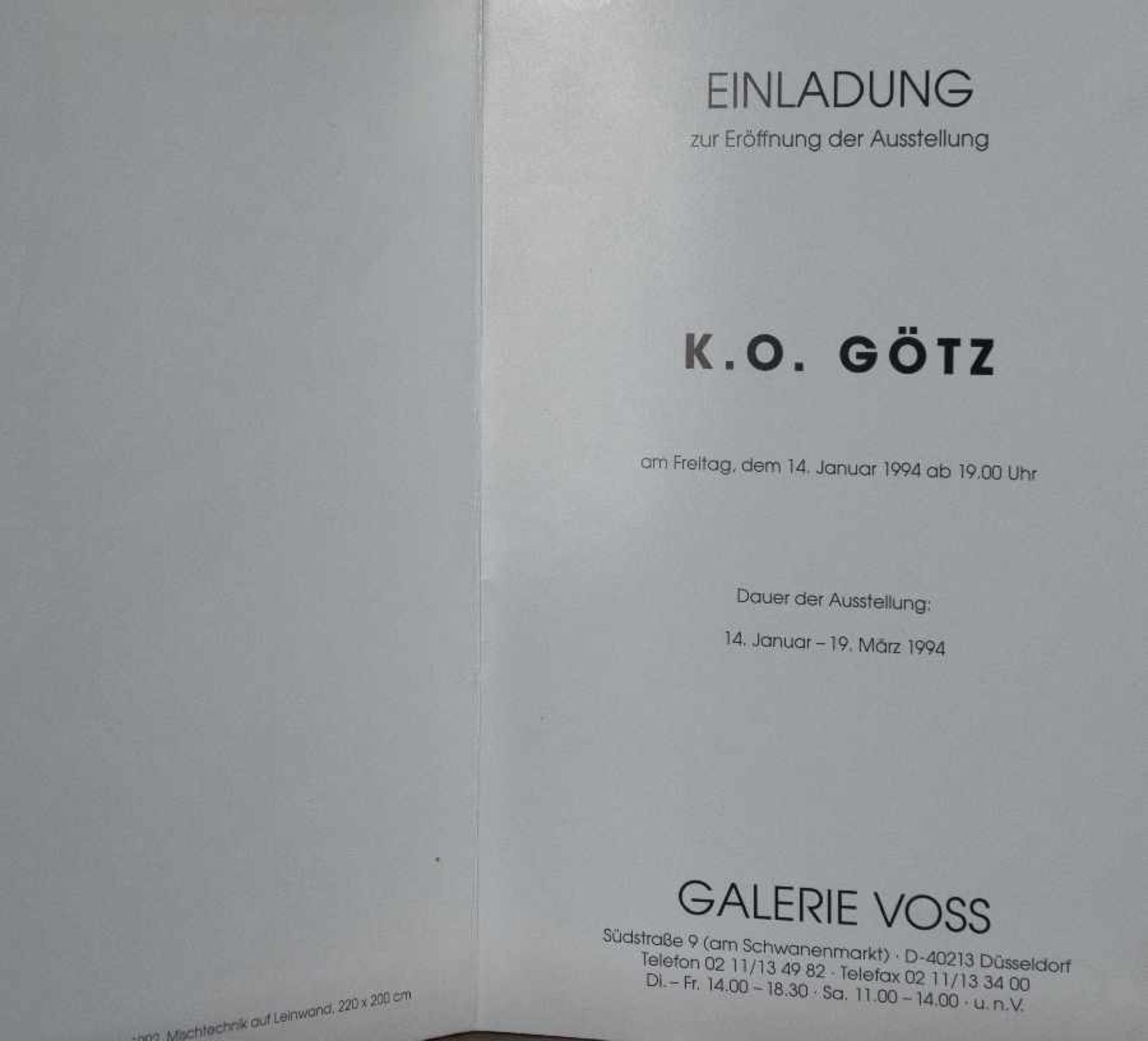 Karl Otto Götz 1914 Aachen Studium an der Kunstgewerbeschule Aachen; galt während der Nazi-Zeit - Bild 3 aus 3