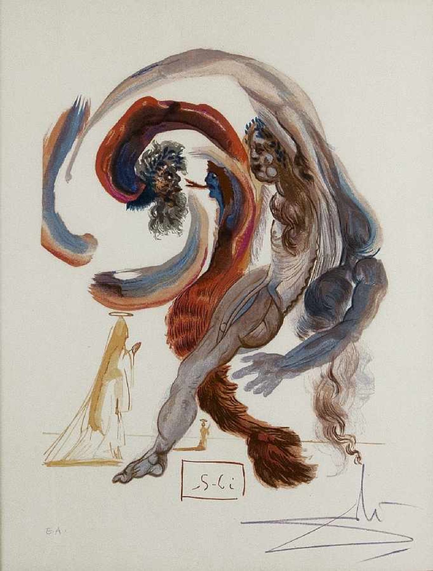 Salvador Dali 1904 - 1989 Figueras/Spanien Surrealistische Komposition mit Heiligen Lithografie