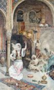 Mariano Baquero 1938 - 1890 Orientalischer Tanz Gouache und Aquarell auf Papier; H 910 mm, B 570 mm;