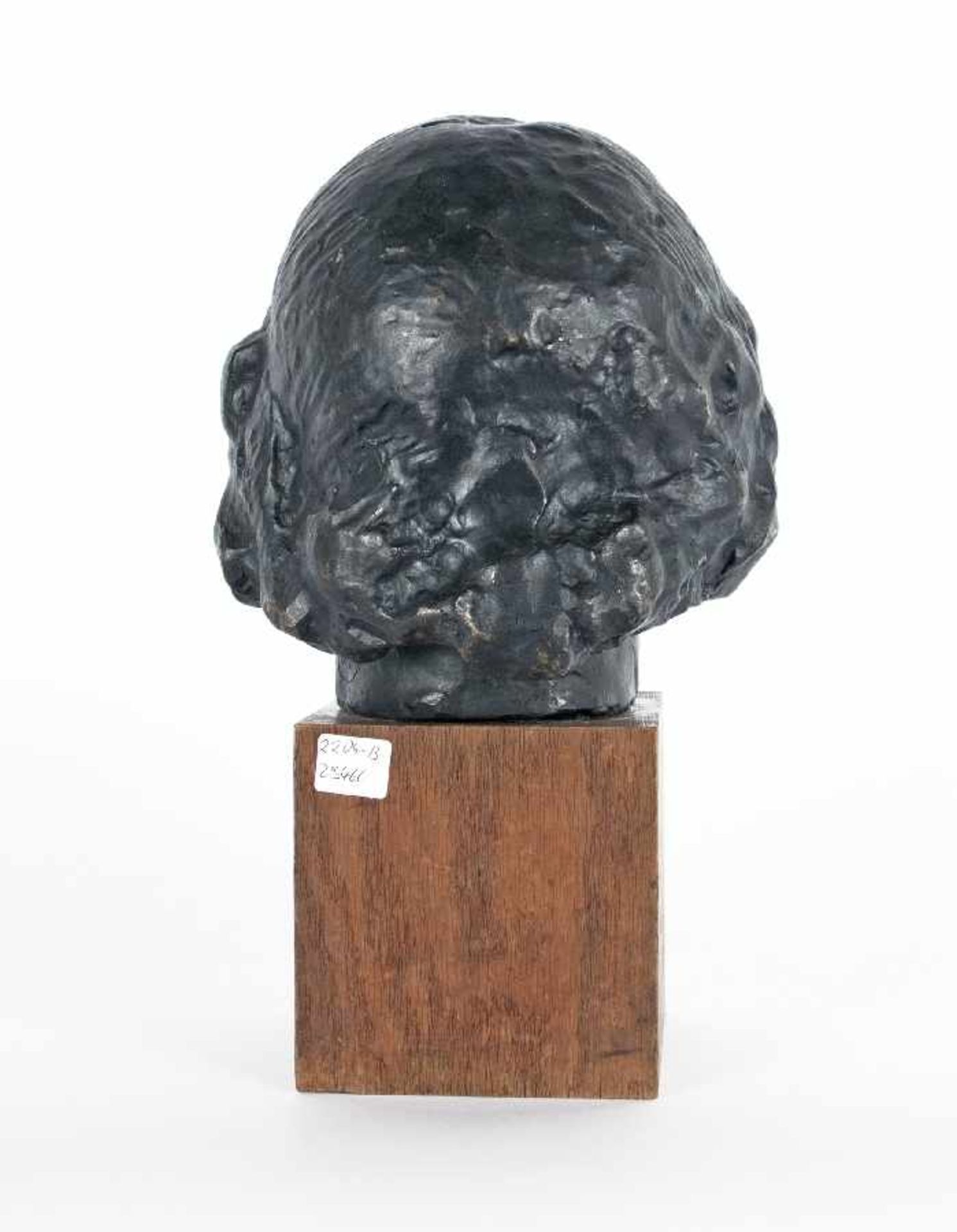 Umkreis Aristide Maillol Mädchenkopf Bronze; H 23 cm, B 20 cm, T 23 cm, Monogramm hinten links " - Bild 4 aus 5