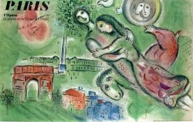 Nach Marc Chagall 1887 - 1985 Paris l'opera Farblithografie von Charles Sorlier nach Marc Chagall; H