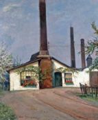 Hans Seyppel Düsseldorf 1886 - 1945 Industrienanlage in Oberkassel Öl auf Lwd, doubliert; H 60,5 cm,