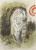 Marc Chagall 1887 Witebsk - 1985 Paul de Vence Drei Frauen (Motiv aus der Bibel) Farblithografie auf