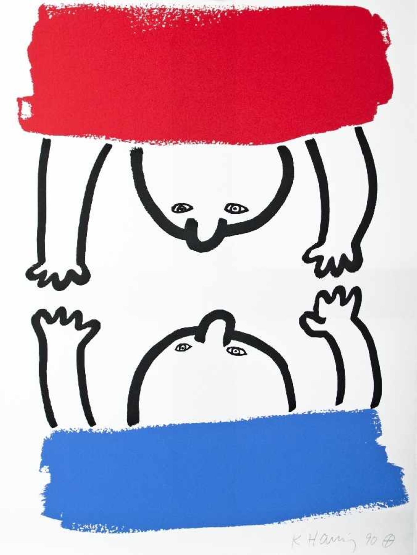 Keith Haring 1958 Kutztown - 1990 New York The story of red + blue Mappe mit Siebdrucken auf Papier; - Bild 18 aus 21