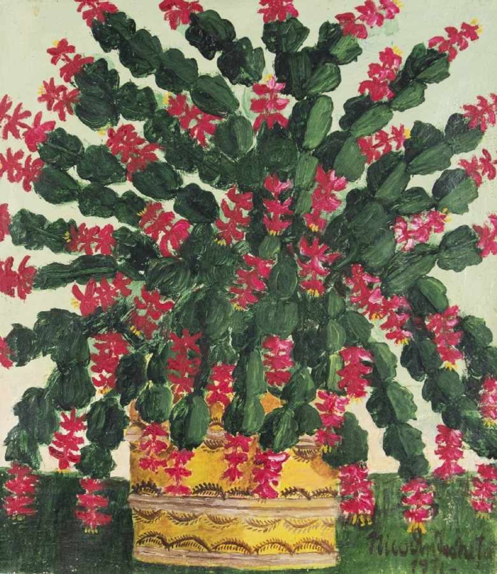 Ion Nita-Nicodin 1909 - 1980 Kleines Blumenbild Öl auf Lwd, 1960er Jahre; H 32 cm, B 28 cm; signiert