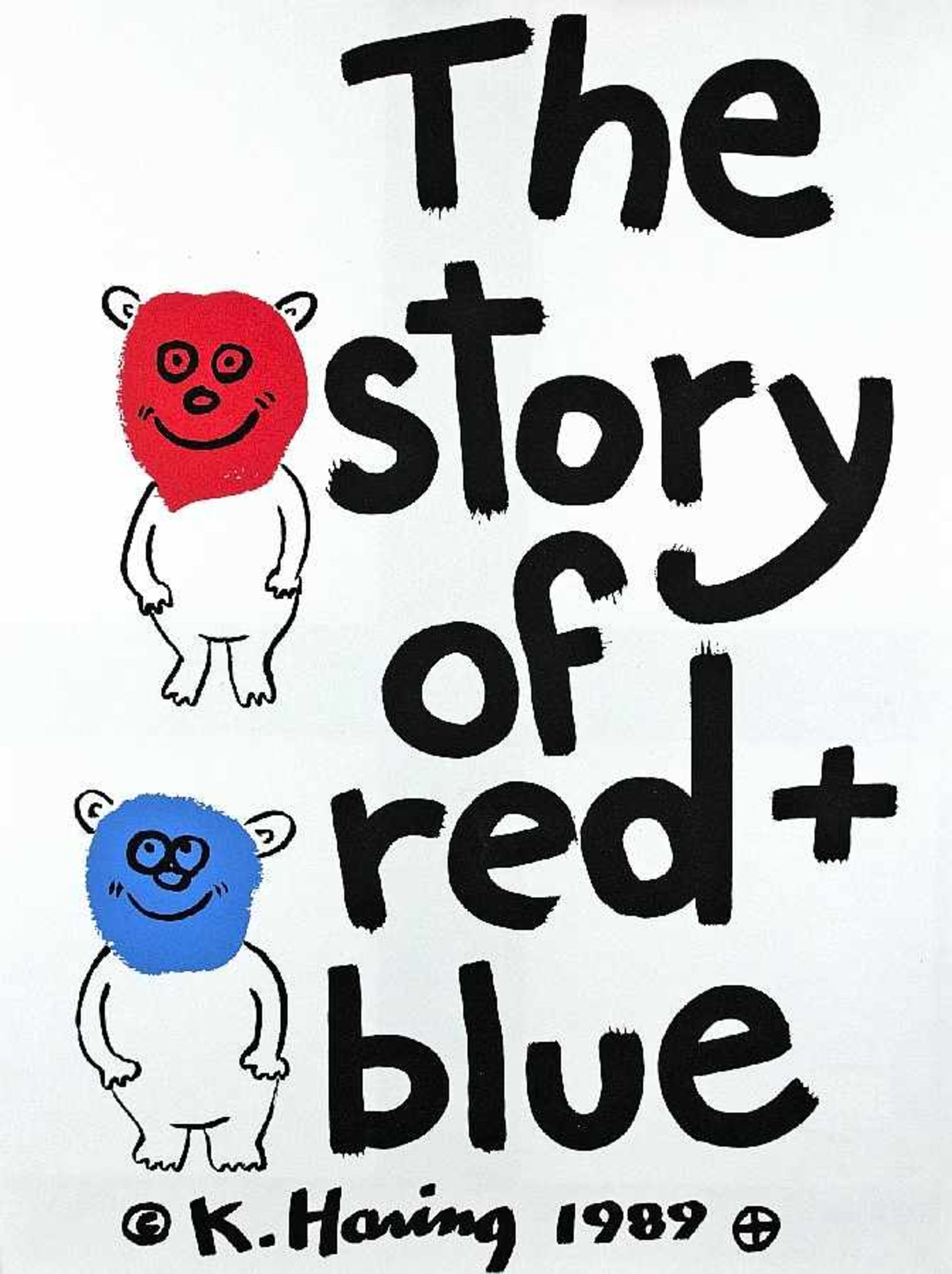 Keith Haring 1958 Kutztown - 1990 New York The story of red + blue Mappe mit Siebdrucken auf Papier;