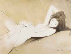 Bernard Charoy 1931 Lothringen In Paris tätiger Maler. Weibliche Akte 2 Farblithografien auf Papier;
