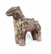 Südamerika ? Pferd Keramik; H 35,5 cm, B 41 cm, T 16 cm South America? Horse Ceramic; H 35.5 cm, W