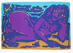A. R. Penck 1939 Dresden - 2017 Deutscher Maler, Grafiker und Bildhauer; schloss sich 1971 der