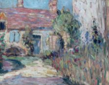 Jacques van Coppenolle 1878 Montigny-sur-Loing - 1915 Vaugois Blühender Garten Öl auf Malkarton; H