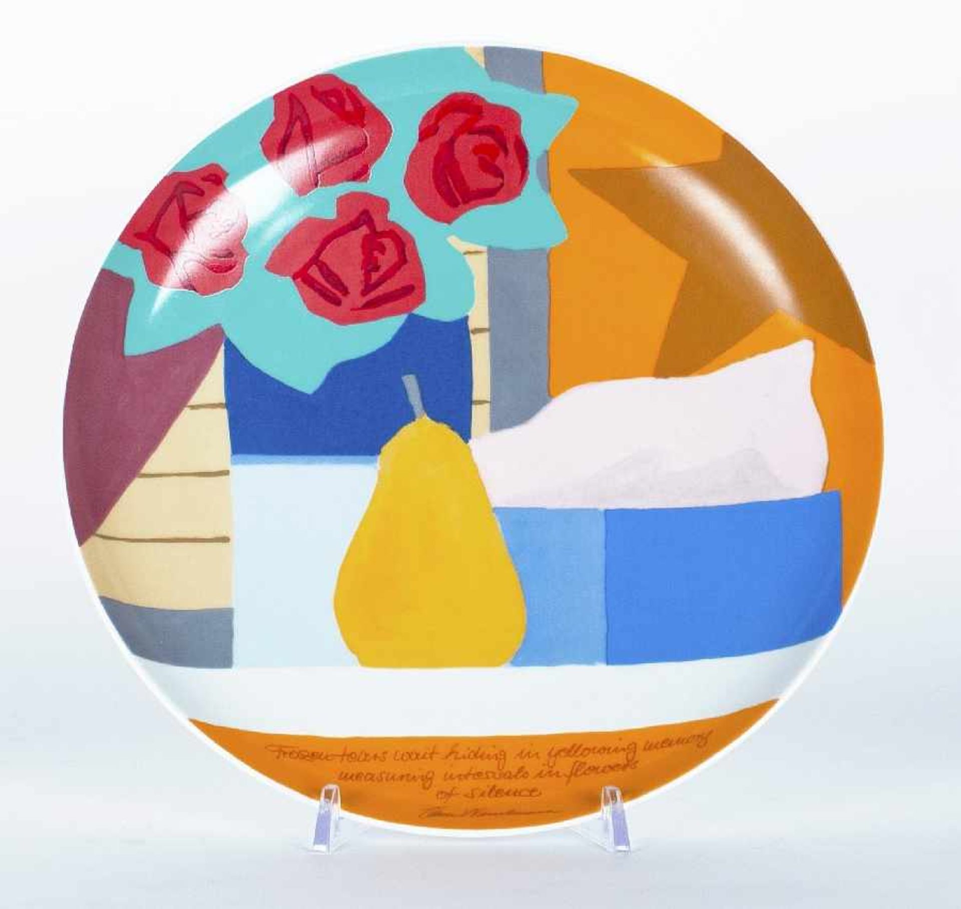 Tom Wesselmann 1939 - 2004 Frozen tears Porzellanteller für Rosenthal, 1985; Dm. 26 cm; unten