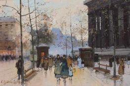 Eugène Galien-Laloue 1854 - 1941 Promenade a la Place de la Madelaine (Paris) Öl auf kaschierter Lwd