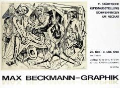 Max Beckmann 1884 Leipzig - 1950 New York Max Beckmann Graphik Offset als Plakat der Ausstellung