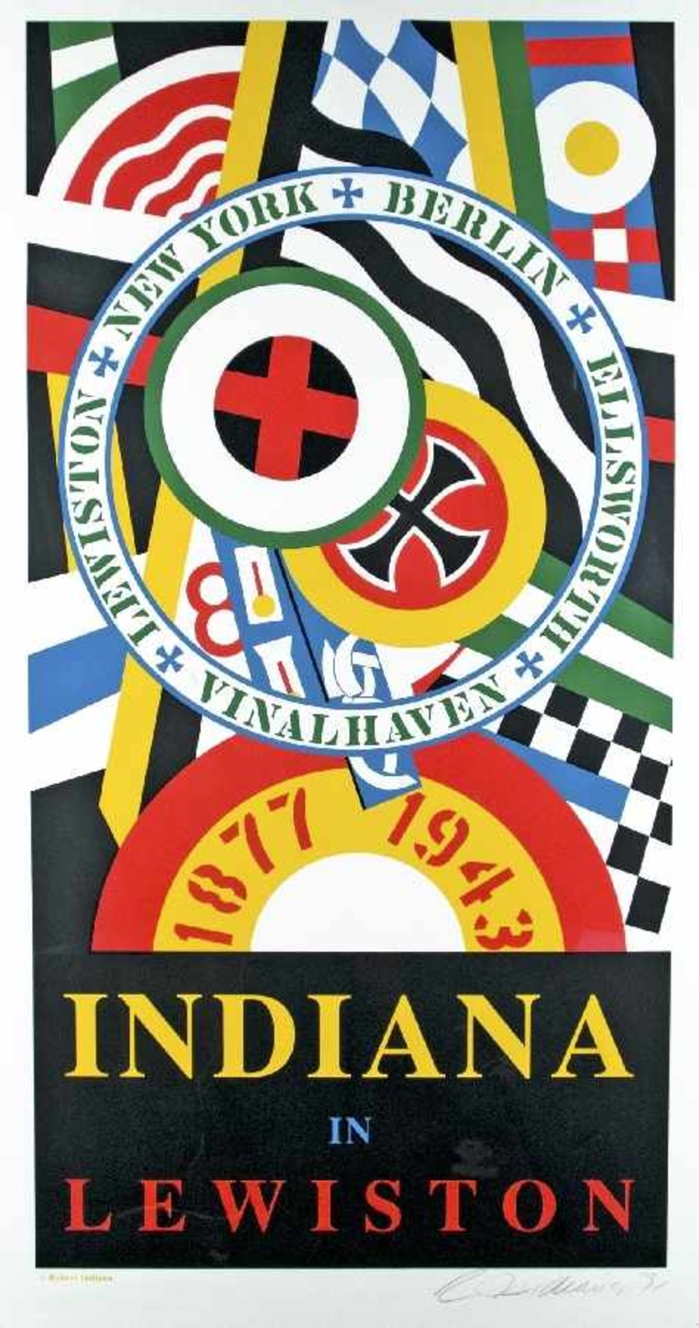 Robert Indiana 1928 New Castle Lewiston Siebdruck auf Papier; H 520 mm, B 102 mm; im Druck