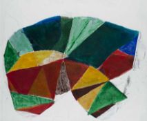 Josef Unterer 1938 Farbfeldsegmente Ein Paar Ölgemälde auf Lwd; H je 50 cm, B je 60 cm; jeweils