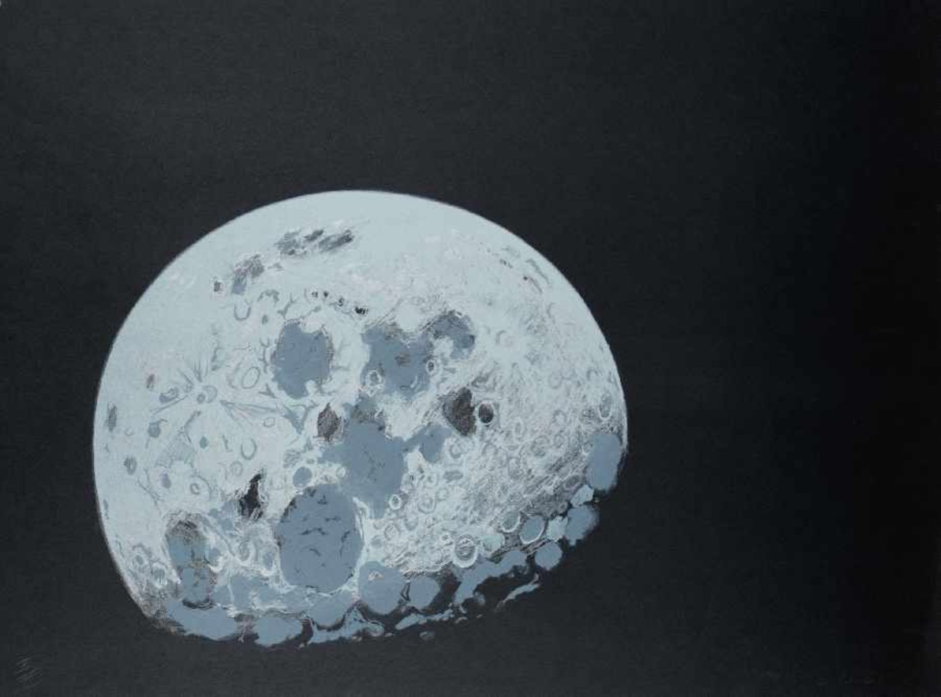 Lowell Nesbitt Moonshot Farblithografie auf Papier, 1969; H 550 mm, B 750 mm; signiert und