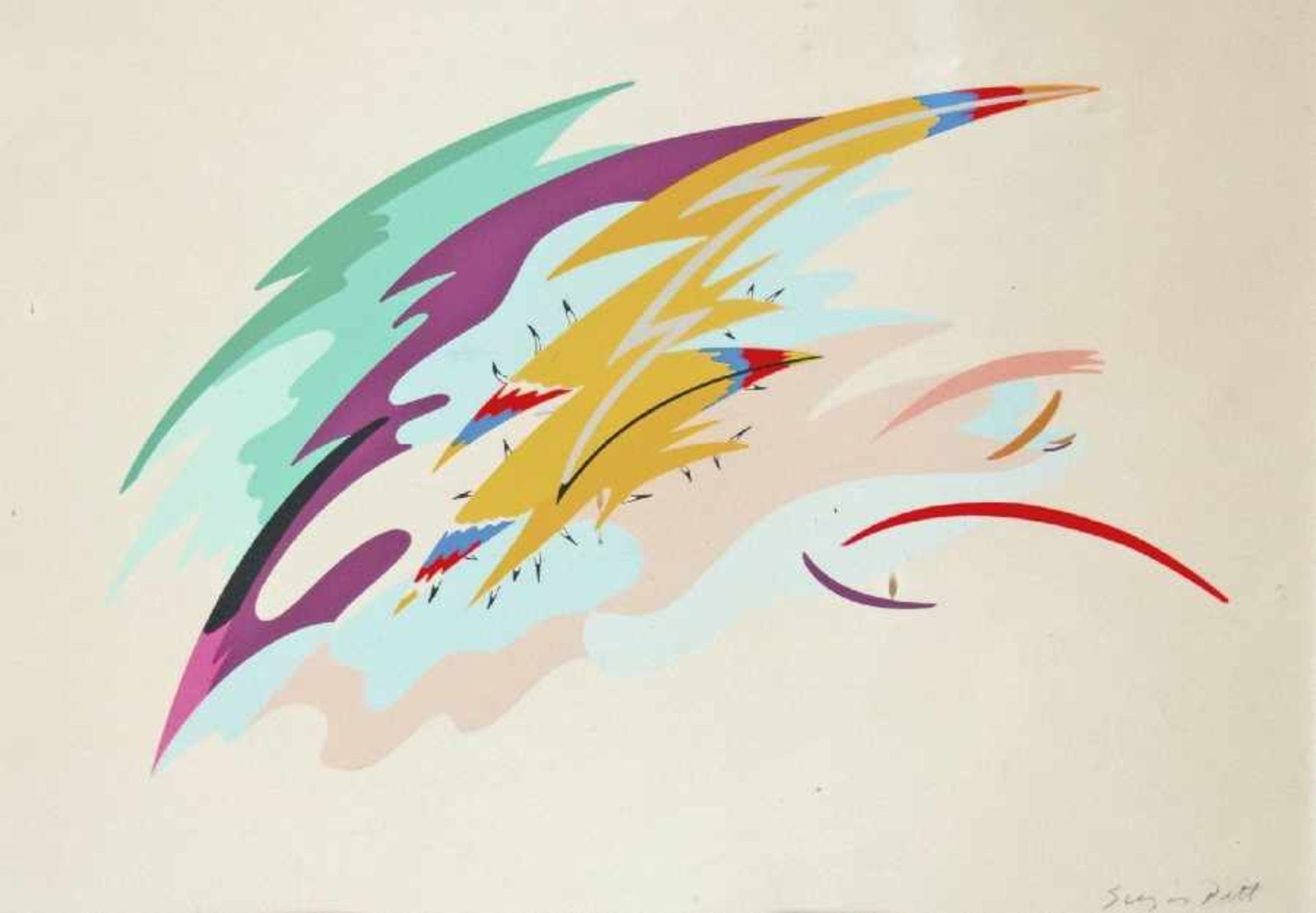 Antonio Calderara 1903 - 1978 Zwei Kompositionen 2 Siebdrucke auf Papier; H je 266 mm, B je 266 - Bild 3 aus 4