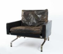 Poul Kjaerholm 1929 - 1980 Lounge Chair PK 31/1 Leder, Stahl; H 71 cm, B 77 cm, T 75 cm; Leder