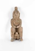 Mexiko Ixchel, Fruchtbarkeitsgöttin der Maya Kalksteinskulptur; H 45 cm; Füße mit geklebten