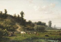 Claas Hendrik Meiners 1819 Amsterdam - 1894 Arnheim Holländischer Landschaftsmaler; Schüler von B.