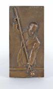 J. H. M. Martens Bildhauer der 1. Hälfte des 20. Jh. Billardspieler Bronzerelief; H 19 cm, B 9,5 cm,