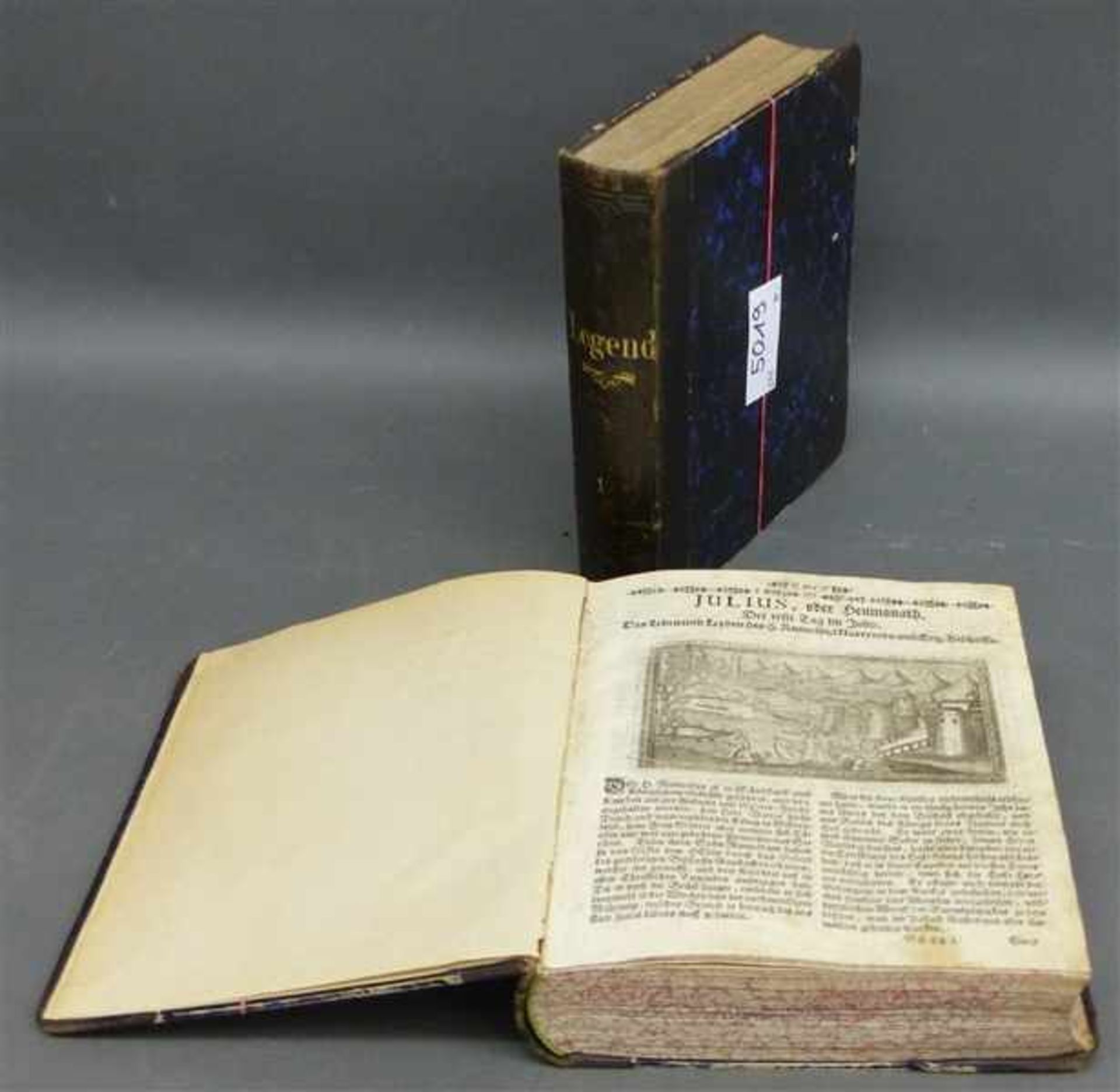 Paar Bücher Deckblätter fehlen, um 1700, das Jahr und die Heiligen, "Legend",
