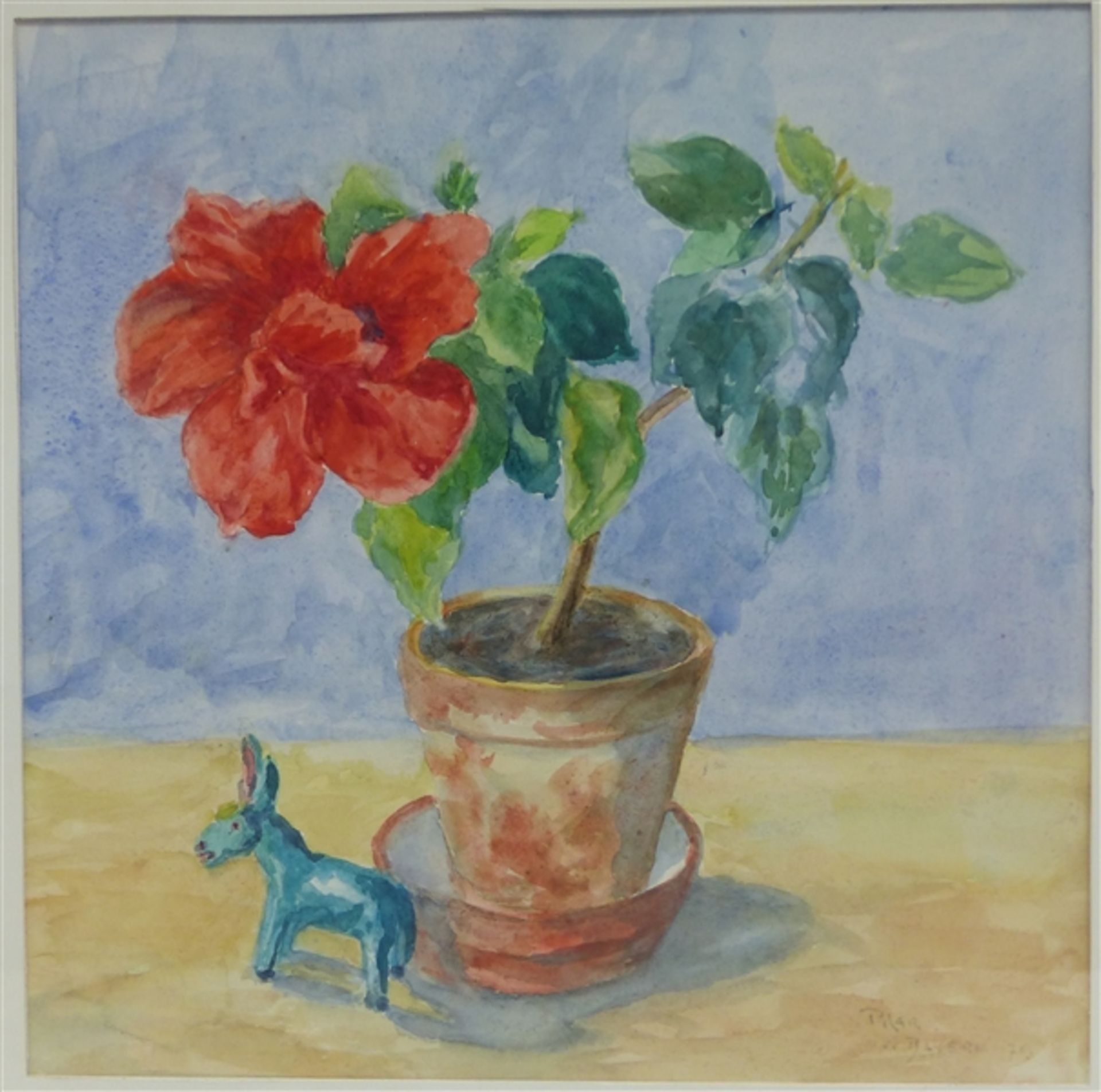 Pilar, Maria Prinzessin von Bayern 1891 - 1987 München, Aquarell auf Papier, Blumenstilleben mit