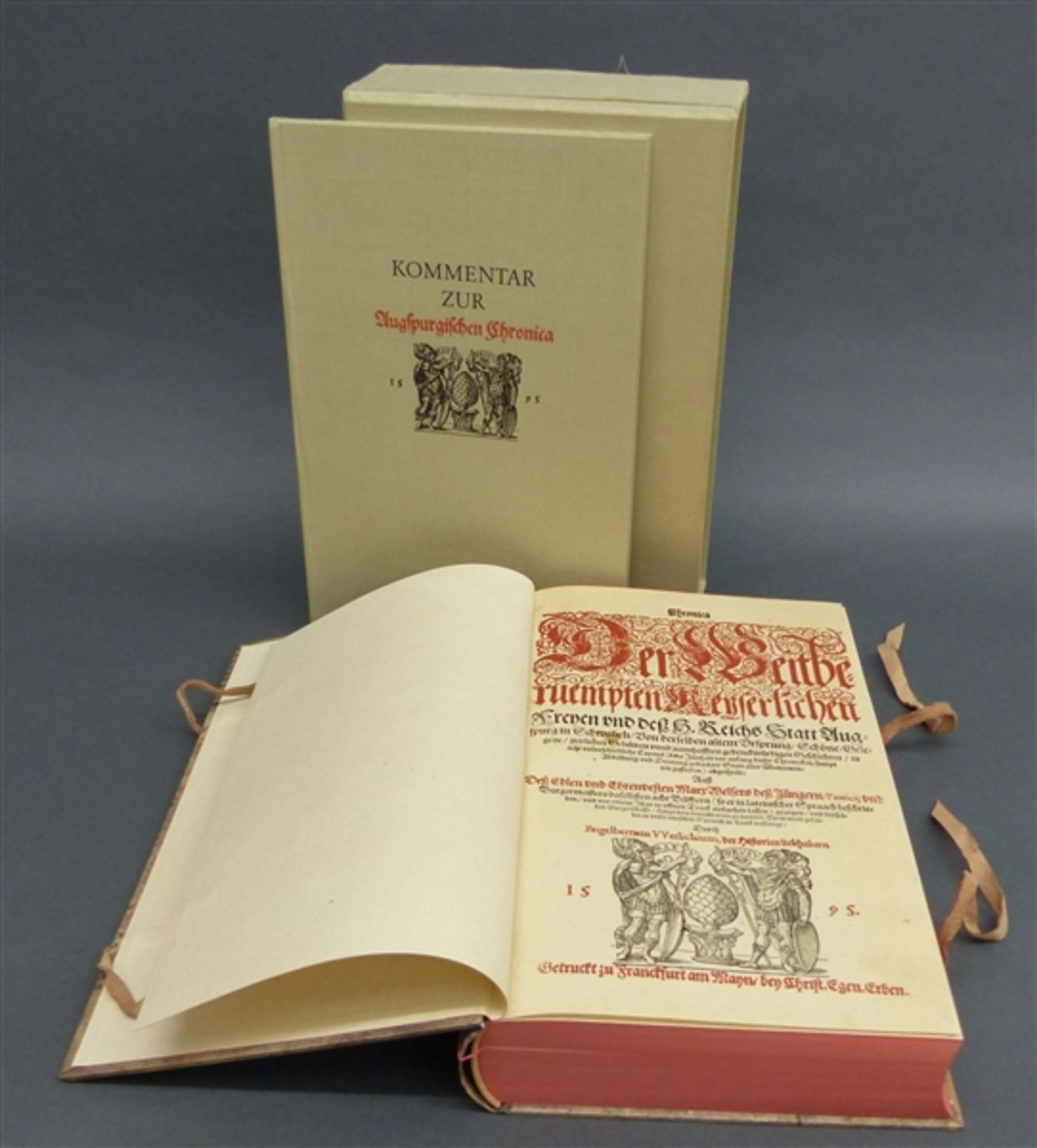 Buch Faksimili Buch der Augspurgischen Chronik, Welserchronik von 1595, gedruckt im Jahr 1985, No.