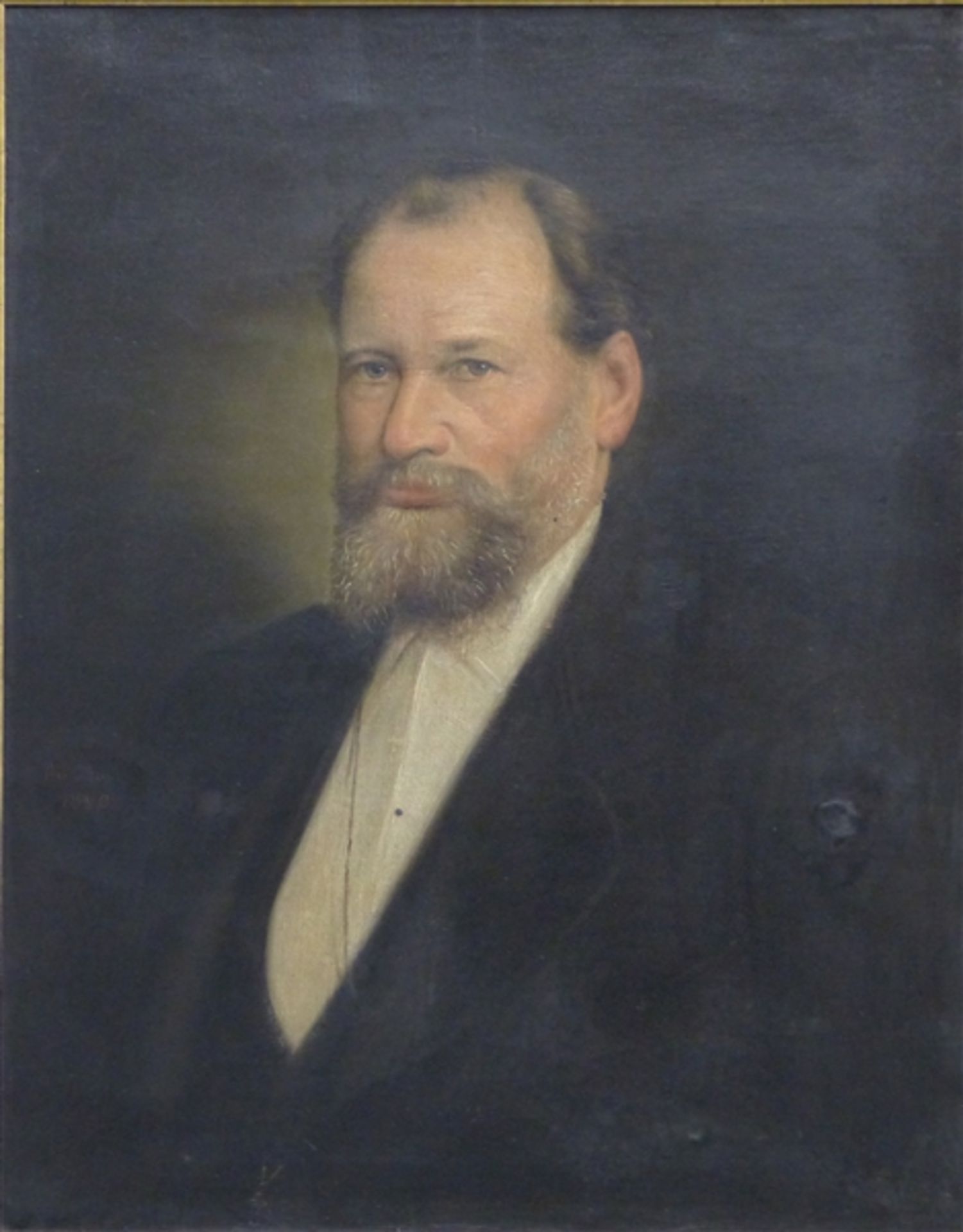 Boch, Adolf 1853-1919, Öl auf Leinen, Porträt eines vornehmen Herrn mit Bart, links mittig