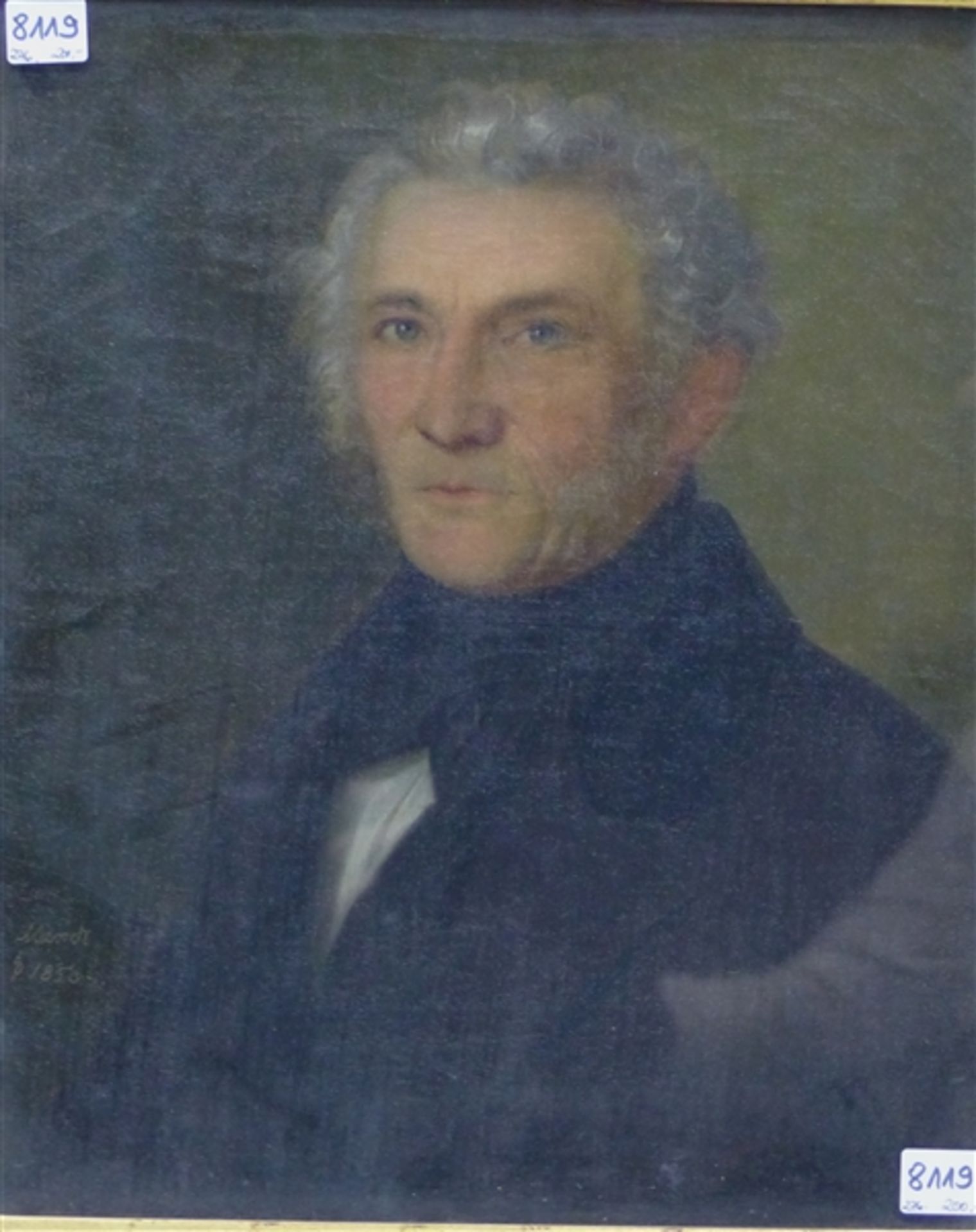 Mandt ? Öl auf Leinen, Herrenporträt, Dr. Chr. Friedrich Ritschel, Arzt zu Erfurt, 1778 - 1853,