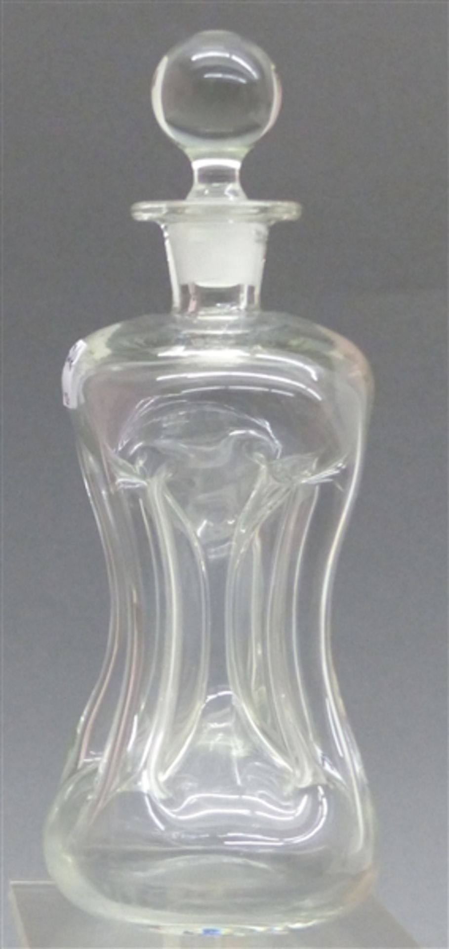 Kneifflasche Glas, farblos, mit Stöpsel, h 23 cm,