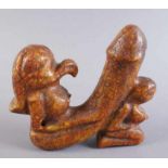 Phallus - Skulptur, Marmor / Stein, geschnitzt, L 21 cm 20.17 % buyer's premium on the hammer