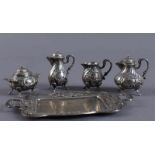 Silber Puppenservice, 5-teilig, gepunzt, 800, ca. 150 g, Tablett: 7x125 cm 20.17 % buyer's premium