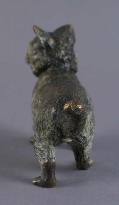 Wiener Bronze Katze mit Glasaugen, gepunzt, 7x12x4 cm 20.17 % buyer's premium on the hammer price - Image 4 of 6