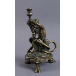 Kerzenleuchter, Teufel, Bronze, Italien um 1800, H 13 cm 20.17 % buyer's premium on the hammer price