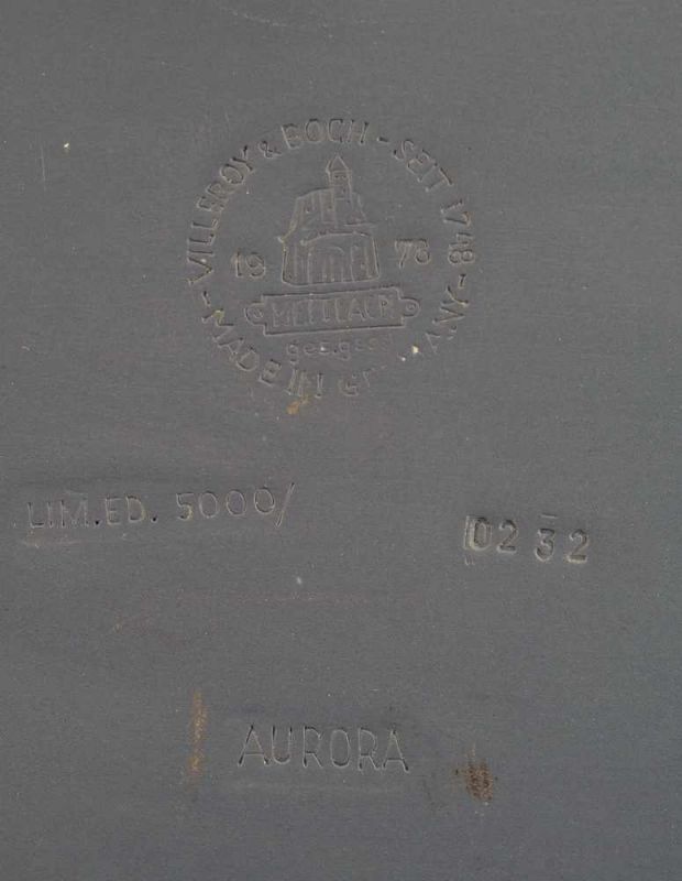 Grosse Porzellanplatte, Villeroy & Boch, Aurora im Streitwagen, verso gemarktet, 5000/0232, - Image 6 of 6