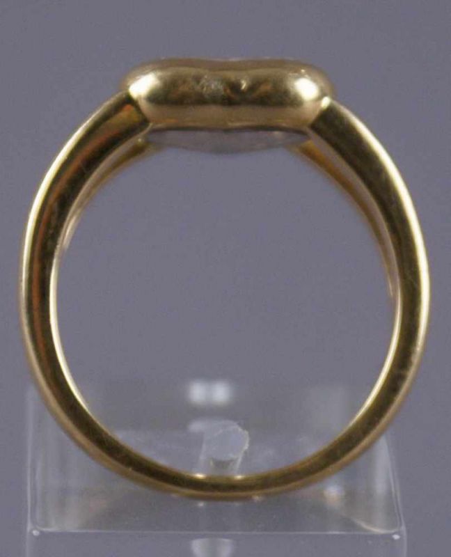 Chopard Ring, Happy Diamonds, edler Damenring in Herzform, mit 3 Brillanten, gepunzt 750er Gold, - Image 6 of 6