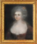 Unbekannt (Französischer Maler, 18. Jh.) Pastell/Papier. Porträt der Elyse de Joigny. Halbfigur,