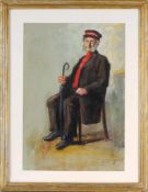 Loewenstein, Aenny (Berlin 1871 - 1925) Aquarell, Gouache/Papier. Porträt eines älteren, auf einem