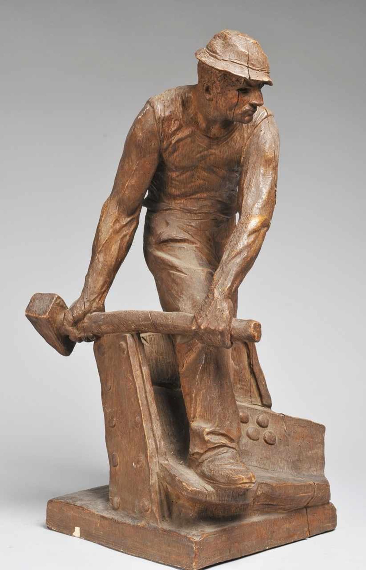 Haller (Deutscher? Bildhauer, 1. H. 20. Jh.) Gipsguss, Metallegierung. Auf quadratischer Plinthe