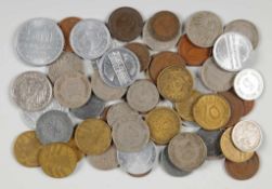 Konvolut Münzen Versch. Metalle. Münzgeld, Not- u. Inflationsgeld, u. a. 10-Pfennig-Münze (1901),