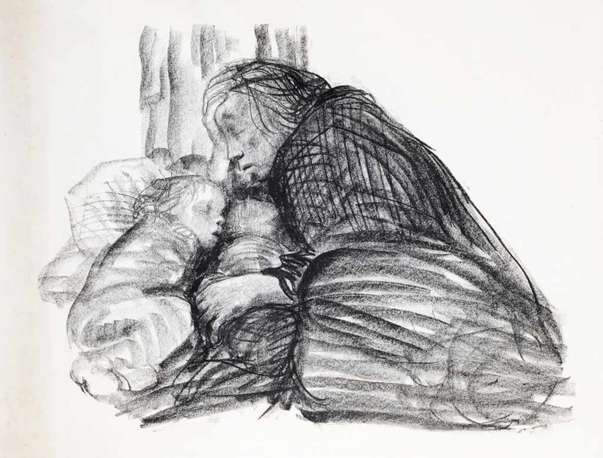 Kollwitz, Käthe (1867 Königsberg - 1945 Moritzburg) Lithographie. "Städtisches Obdach". Wvz.: