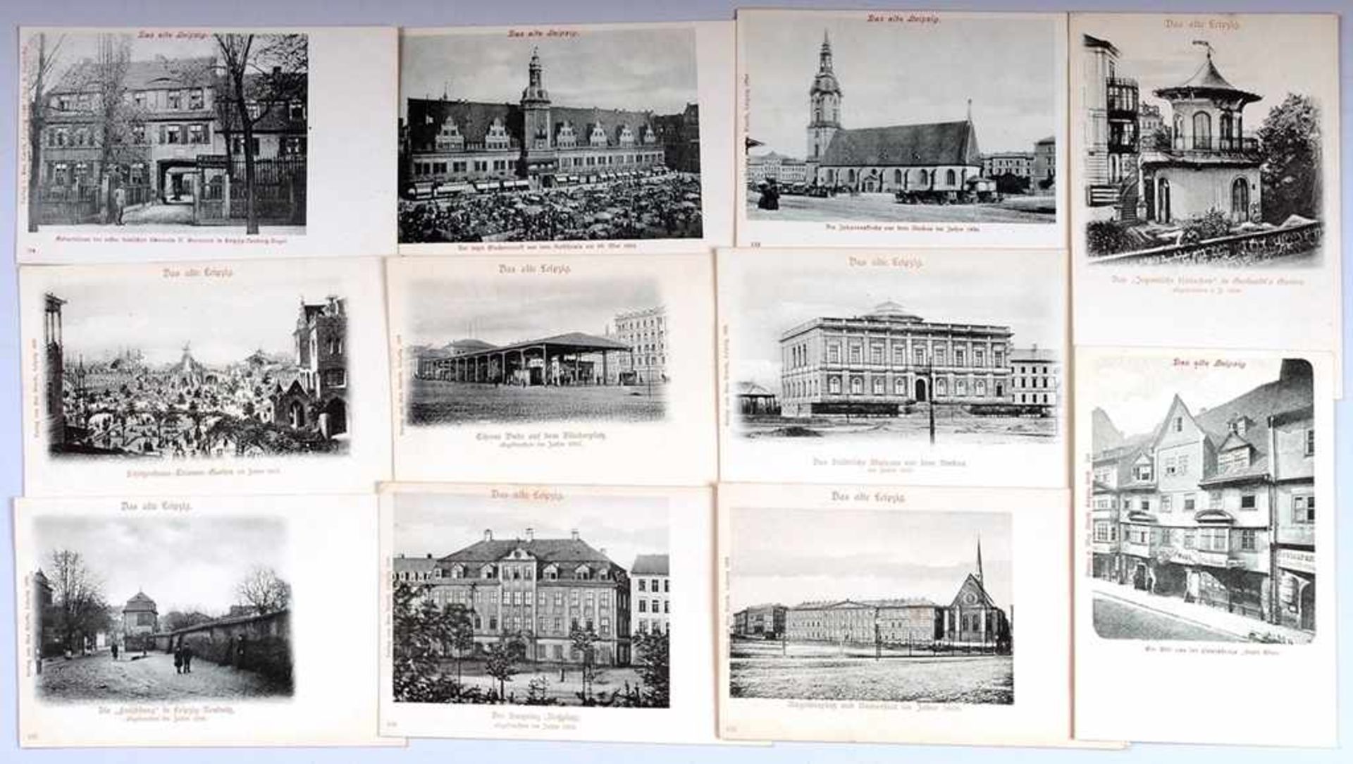 Konvolut historische Ansichtskarten Leipzig 27 St. S/W-Postkarten, die versch. Sehenswürdigkeiten