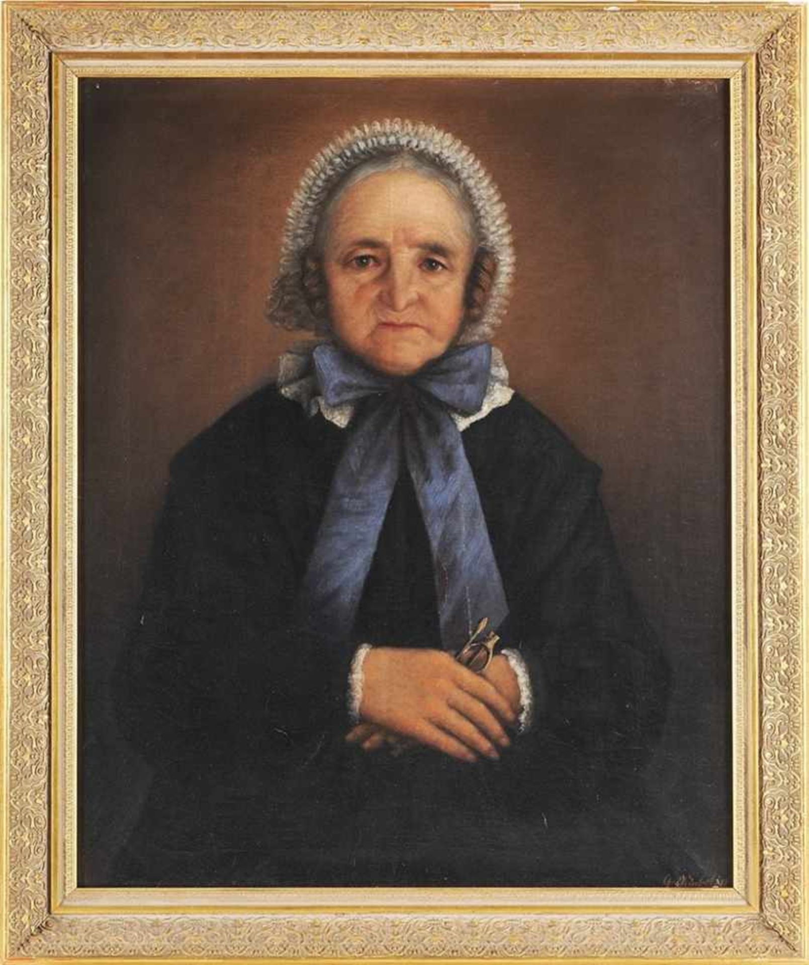 Kinkelin, G. (Lindauer Maler, M. 19. Jh.) Öl/Lwd. Porträt d. Elisabetha Kinkelin geb. Ruff (1786-