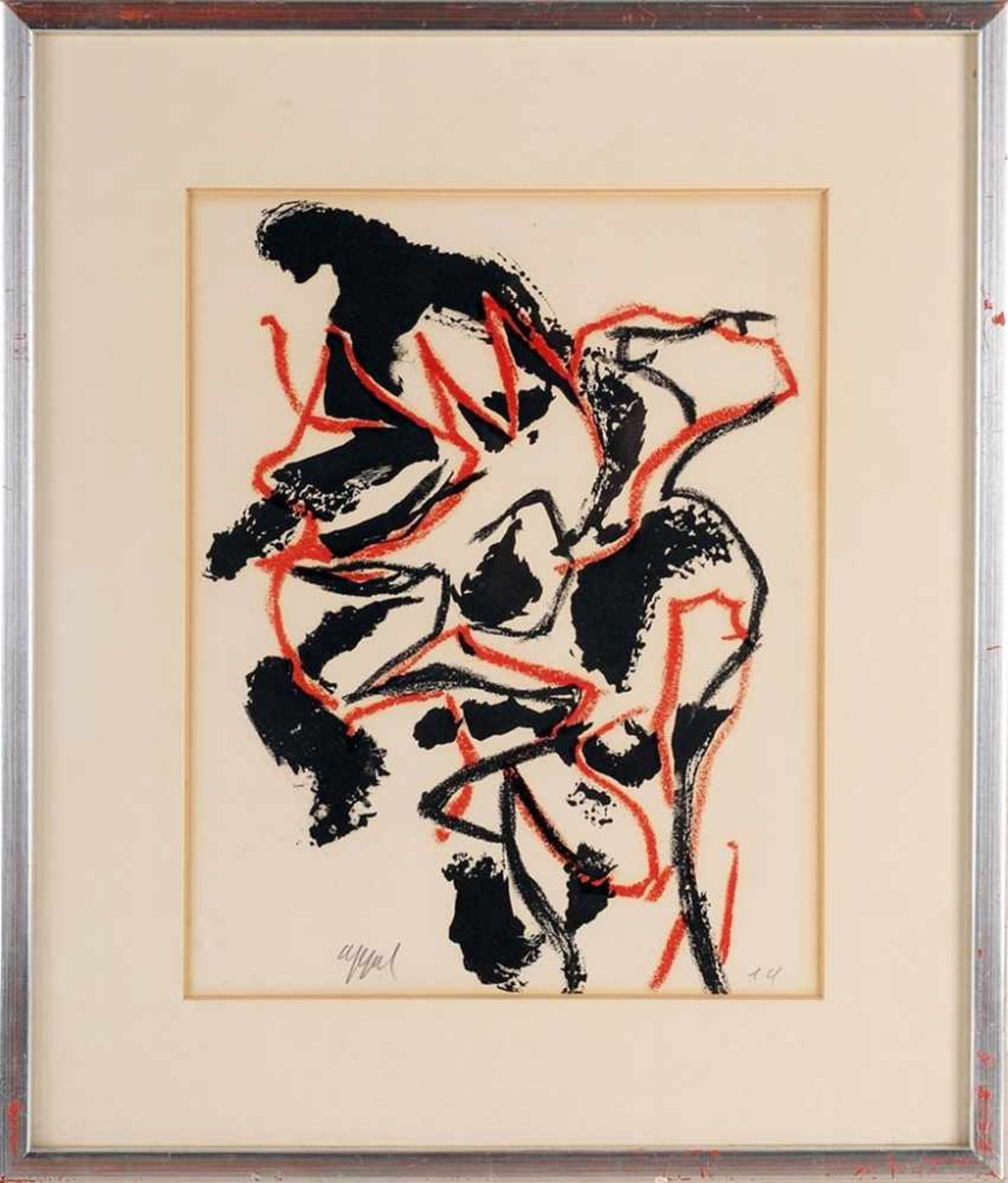 Appel, Karel (1921 Amsterdam - 2006 Zürich) Lithographie. Komposition. L. u. in Blei sign. 27,5 x