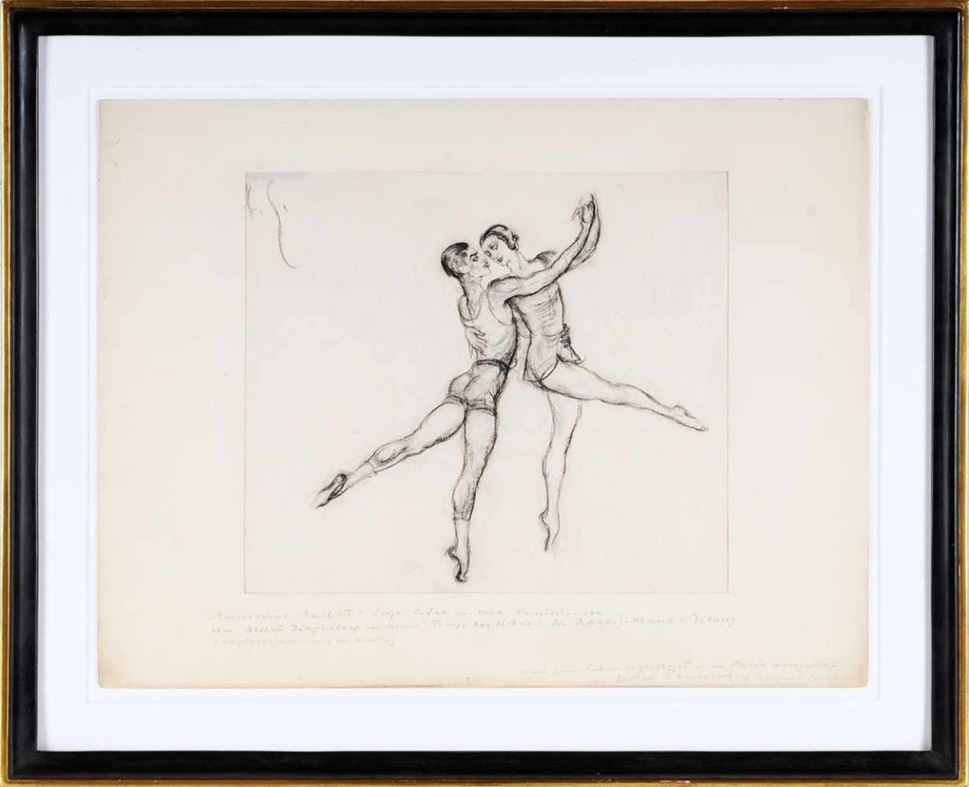 Grunenberg, Arthur (1880 Königsberg - 1952 Bad Reichenhall) Kohle/Papier. "Russisches Ballett: Serge - Bild 2 aus 2